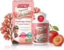 CATALO vegetarisch calciumsupplementen voor vrouwen - plantaardige rode algencalcium met magnesium en vitamine C voor verbeterde absorptie - 90 tabletten