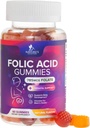 Foliumzuur Gummies voor vrouwen 785 mcg, essentiële prenatale vitamines voor mama & baby, veganistische foliumzuur supplement Gummy, dagelijkse vitamine B9 extra sterkte Folaat, voordat tijdens de zwangerschap - 60 Gummies