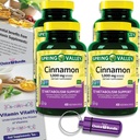 Choice Bundle Spring Valley Cinnamon Dieetsupplement 1000mg 400 ct Vegetarische Capsules 4 pk (1600 Totaal) + 