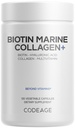 Codeage Biotine Marine Collagen Peptiden - Wild-Caught Marine Collagen Types I & III, Biotine, Vitamines C & E, Hyaluronzuur, Aminozuren, Fruit en Herb Blend, Non-GMO - 120 Capsules