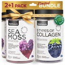 Collageen and Sea Moss Gummies Bundle - Collageen Peptides, Irish Sea Moss, Biotin, Keratine, Bladderwrack - Gummy Supplement for Immunity, Detox, Healthy Hair, Skin and Nails - for Men and Women