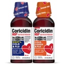 Coricidin HBP Maximale sterkte Koude & griepdag & nacht Suikervrije vloeibare twinpack, Decongestant-vrije koude geneeskunde voor volwassenen met hoge bloeddruk -12 Fl Oz (verpakking van 2)