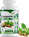 GreeNatr Biologische Ashwagandha capsules met zwarte peper voor verbeterde absorptie - Mood Enhancer met energie en cognitieve functie - 1300 mg Veggie Capsules (1 fles)