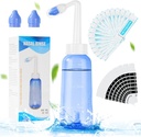 URAQT Neti Pot, Nasal Rinse Kit Neuswasreiniger, 300ml Sinus Sinaasfles met 20 Nasal Wash Zout Pakjes en 10 Thermometer Sticker, Druk Sinas Neus Besproeiing voor volwassen en Kid BPA Gratis