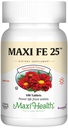 Maxi supplément de fer santé pour les femmes et les hommes - Fer doux 25 mg pour l'estomac - non constipant* pilules - Kosher - non OGM - Végétarien (100 comprimés)