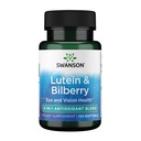Swanson Lutéine et Bilberry standardisés - Supplément naturel Promouvoir la vue et la santé des yeux - Formule pour aider à réduire la fatigue et la souche des yeux - (120 Softgels)