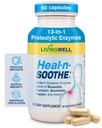 HEAL-N-SOOTHE Joint Support Supplements - Proteolytische enzymen zoals Bromelain & Papain, met Boswellia, Turmeric & Ginger- bevordert eiwitverteringsfunctie & Body Defense Wellness- 60 Count (1 Pack)
