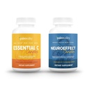 Paleovalley NeuroEffect + Essential C Complex Bundle - Neuro Mushroom Koffie Extract, Vitamine C Supplement 450g Focus, Geheugen, Energie, Immuun Ondersteuning, Biologische Superfoods