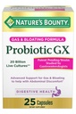 Nature's Bounty Probiotic GX, helpt met Occasional Gas en Bloating, Dieetsupplement, Digestieve Gezondheid, 25 Capsules