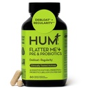 HUM Flatter Me Digestieve Enzymen Plus Prebiotica & Probiotica, Digestieve Gezondheid Bloating Supplement voor Vrouwen & Mannen, Snelle Acting Anti Bloat Pillen Multi Enzyme voor Debloating, Vegan, 60 Capsules