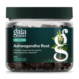 Gaia Herbs Ashwagandha Root - Stress Relief & Sleep Support Supplement - Ondersteunt evenwichtige energieniveaus en positieve Outlook* - 180 Vegan Liquid Phyto Capsules (90-Day Supply)