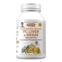 ANDREW LESSMAN PC Lever en hersenen Voordelen 180 Softgels - Fosfatidyl Choline, belangrijkste bouwblok voor gezonde lever en hersenen structuur, functie. Geen additieven. Gemakkelijk te slikken Softgels