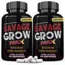 (2 Pack) Savage Grow Max 1600MG Advanced Men's Heath Formula 120 Capsules