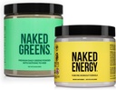 NAKED Vegan Energing Bundle Non aromatisé Énergie Nutrition Super Verts Poudre Verts Organiques Supplément