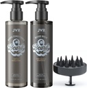JVR Beard Wash en Baard Conditioner voor mannen, Baard Shampoo Reinigt en vermindert Frizz, Verzacht & Versterkt, Organisch met Kokosnoot, Aloë, Biedt glans voor Droge & Coarse Baarden, Baard Care (6.7oz)
