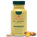 Semaine Super Powered Prebiotic + Probiotic for Women, Effective 3-in-1 Multi-Action Formula to Nurish Gut Health, Soothe IBS, Support Bloat Relief & Immunity Boost, Clinically-Studied (60 ct)