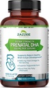 Zazzee Extra sterkte Prenatale DHA 500 mg, 180 Enteric Coated Softgels, 1000 mg Omega 3