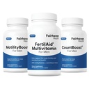 Fairhaven Health FertilAid voor mannen, MotilityBoost, en Countboost Combo 