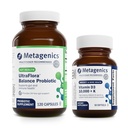 Metagenics Bundle - UltraFlore Balance & D3 10.000 + K - 120 Capsules van UltraFlore Balance for Digestive Health - 60 Softgels of D3 10.000 + K for Immune Support, Bone Health & Heart Health