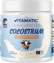 Vitamatic Bovine Colostrum 30% IgG Powder - Supplement for Gut Health, Hair Growth, Beauty, Muscle Recovery, & Immune Support - Easy to Mix - 60 Gram (30 Serves, Unflavored)