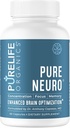 PureLife Organics Pure Neuro - Supplement for Elimining Brain Fog, Memory Support & Focus Enhancement - 30 Day Supply - 60 Vegan & Glutenvrije Capsules - Doctor Formated for Brain Health Support