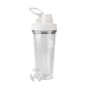 Takeya Protein Shaker - BPA-Free Plastic Shaker Bottle with Leak-Proof Spout Lid - Easy Carry Shaker for Gym & More - Vaatwasser-Safe Herbruikbare Shaker met Spout Lid - 24 oz, Cloud White