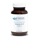 Metabolische Onderhoud Vitamine D3 5000 IE - Superieure Absorptie Pure Vitamine D3 & Vitamine C - Extra sterkte Bot, Immune, Mood + Cardiovasculaire Ondersteuning Supplement, Geen Fillers (90 Softgel Capsules)