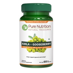 Pure Nutrition Amla Extract 1000mg per portie. (Equivalent tot 8000mg Amla Fruitpoeder) Niet genetisch gemodificeerde organismen 60 Veg Capsules
