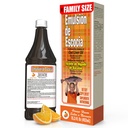 EMULSION DE ESCOCIA Koolleverolie, Dieetsupplement, Vitaminen A, B1, D en E, Immuun Systeem Ondersteuning, Oranje Smaak (15.3 Fl Oz / Pak van 1)