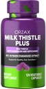 ORZAX Milk Thistle 250 mg - Leverreiniging Detox & Repair Support - Herbal Supplement - 80% Silymarin genormaliseerd, Dandelion Root & Artichoke Extract - Vegan & Non-GMO - 120 Capsules - 120 Day Supply