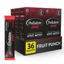 Pedialyte Sport Electrolyte poeder, snelle hydratatie met 5 belangrijke elektrolyten voor spierondersteuning voor, tijdens, & na de training, Fruit Punch, 0,49 Oz Sachets 6 Tellen (pakket van 6)