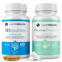 IBSolution Gut Health Bundle - All Natural Gut Health Support & Premium Probiotics w/ 40 Billion CFU for Support of Irregular Bowels, Bloating, Constipation, Gas, Abdominal Pain - 2 Pack (120 Caps)