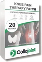 Knee Pain Relief Patch - Hydrogel for Mobility & Comfort with Collageen & Glucosamine - Low Odor, 20 Tel.