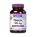 Bluebonnet Niacin 100mg vitamine B3 Nicotinezuur - Hartgezondheidsondersteuning voor vrouwen en mannen* - Non-GMO, Veganistisch, Kosjer, Glutenvrij, Sojavrij, Dairy-Free Flush Niacin supplement - 90 plantaardige capsules