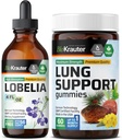BIO KRAUTER Lobelia Tinctuur 4 Fl. Oz. & Lung Detox 60 Gummies