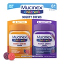 Mucinex kinderen Mighty Chews Kids Cough Medicine Daytime en Nighttime Value Pack, Gemakkelijk te doseren Cough Suppressant voor kinderen met Dextromethorfan, gemengde Berry Flavor, 32 gemedicineerde kauwtabletten