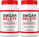 NutraRize (2 Pack) Sugar Delete Capsules, Official Support Formula voor de algehele gezondheid, Sugar Delete Pillen te handhaven gezonde stabiele niveaus, Premium SugarDelete Pastillas Review (120 Capsules)