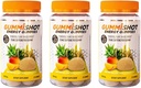 GummiShot Energy Gummies, 2475 mg Plant-Based Cafeine Kauwen per fles, Lange Lasting Energie Boosters, Tropische 33 Tellen (Pack of 3)
