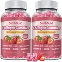 2 Packs Vegan 2500Mg Collageen Gummies for Women Anti Aging, Skin, Hair Nails, Collageen Types 1 and 3, Biotin, Sea Moss for Men - Sugar Free, Non-GMO, 120 Counts Collageen Supplementen Gummies