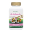 Natures Plus Parade animale Multivitamines d'or Enfants - Saveurs de pastèque - 120 comprimés en forme d'animal - Vitamine D3, K2 et probiotiques - Vegan, sans gluten - 60 portions totales