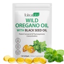 Olie van Oregano met Black Seed Oil, Biologische Oregano Oil Softgels,Oregano Oil Capsules Biologische,Non-GMO, Glutenvrij,120
