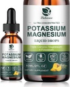 Kalium Magnesium Supplement Liquid w/Triple Complex Magnesium Glycinate & Kalium Plus Omega 3, Sea Moss, Black Seed, D3K2 & Calcium voor Zzz, Leg Cramps & Muscle-4 FL OZ Drop