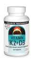 Bron Naturals Vitamine K2 + D3 Bone & Heart Health Complex - 400 IE Vitamine D3 & 100 mcg Vitamine K2 (MK-7) met Calcium - 60 tabletten