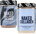 NAKED Collageen Coffee Creamer Chocolate 40 Servers + Collageen Peptides Proteine Powder Unflavored 60 Servers Bundle: Non-GMO, Keto, Gluten-Free, Paleo-Friendly, Soy-Free.