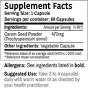 DR WAKDE'S Carom Seed Capsules (Celery Seed, Ajwain, 60 Veg Caps, Plant Based Supplement, Ayurvedic Herb, All Natural, Vegan)