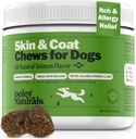 Deley Naturals Skin & Coat Chews - Honden Allergie Kauwt met Omega 3 Visolie, Biotine, Collageen en essentiële vitamines - Ondersteunt honden jeukende huidverlichting, vermindert droogheid en gezonde jas - Made in USA