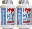 I LOVE MY PETS LLC cat Immune Booster Treats - CAT Immune Support - Booster - Healthy Supplement - kattenlever Supplement - 120 Treats (2 flessen)