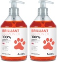 Zalmolie voor honden - gezonde huid & jas, natuurlijke Noorse Omega 3 visolie voedingssupplement, EPA & DHA vetzuren, ideaal voor vergieten, Allergie, jeuken, droge huid, gezamenlijke & botgezondheid - (2 x 16.9oz)