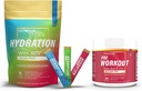 Suikervrije Hydration Powder Packets Variëteit - 15 Stick Packs & PreWorkout Powder met ACV 