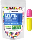 XPRS Nutra Taille 3 Capsules vides - 100 Compte Capsules de gélatine vides - Pills Bricolage Capsule Remplissage - Pure Pill Gel Caps pour Do-It-Youlf Suppléments (Multi Color)